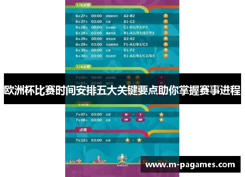 欧洲杯比赛时间安排五大关键要点助你掌握赛事进程